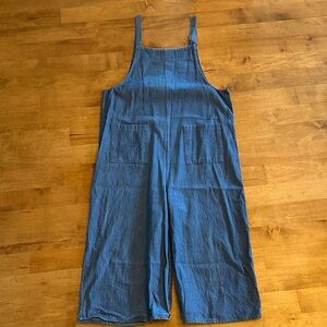 Chalk Brand Casual Blue Denim Women's Overalls, Small